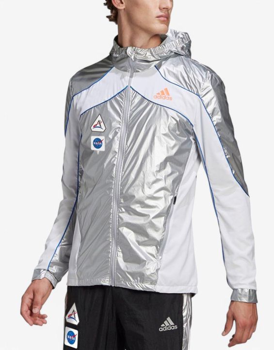'ADIDAS Marathon Nasa Space Hooded Jacket Matte Silver