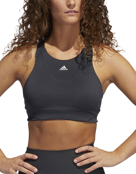 'ADIDAS Medium-Support High-Neck Yoga Bra Black