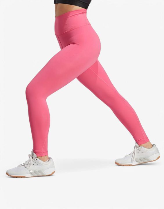 'ADIDAS Optime Hyperbright Training High-Rise 7/8 Leggings Pink 'ADIDAS Optime Hyperbright Training High-Rise 7/8 Leggings Pink