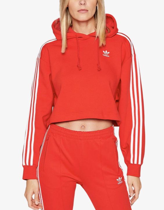 'ADIDAS Originals Adicolor Classics Crop Hoodie Red