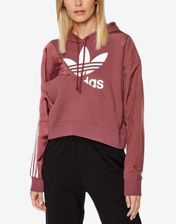 'ADIDAS Originals Adicolor Split Trefoil Hoodie Dark Burgundy
