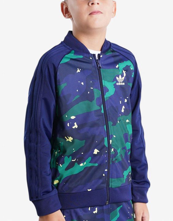 'ADIDAS Originals Camo-Print Sst Top Blue/Green
