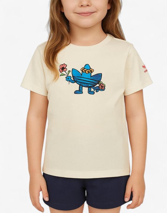 'ADIDAS Originals Floral Tee Beige