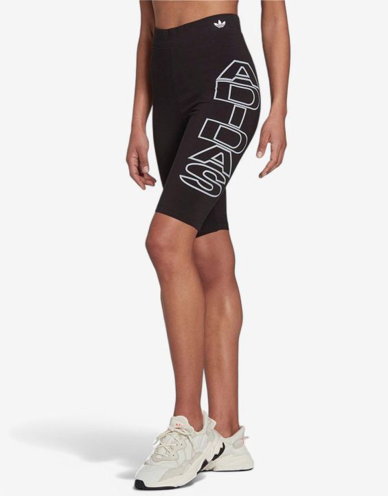 'ADIDAS Originals Mid-Waist Letter Short Tights Black
