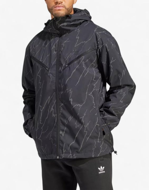 'ADIDAS Originals Montreal Allover Print Windbreaker Black 'ADIDAS Originals Montreal Allover Print Windbreaker Black