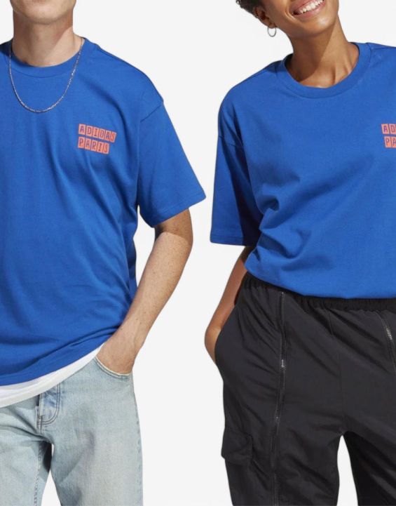 'ADIDAS Originals Paris Graphic Unisex Tee Blue