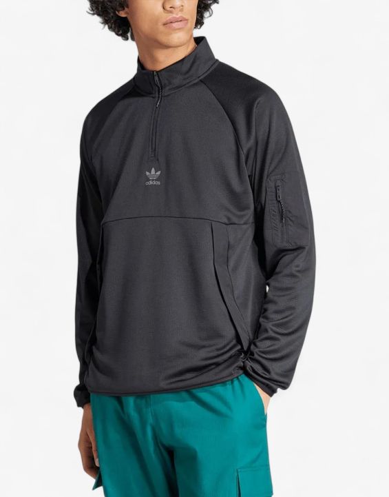 'ADIDAS Originals Quarter-Zip Track Top Black  'ADIDAS Originals Quarter-Zip Track Top Black