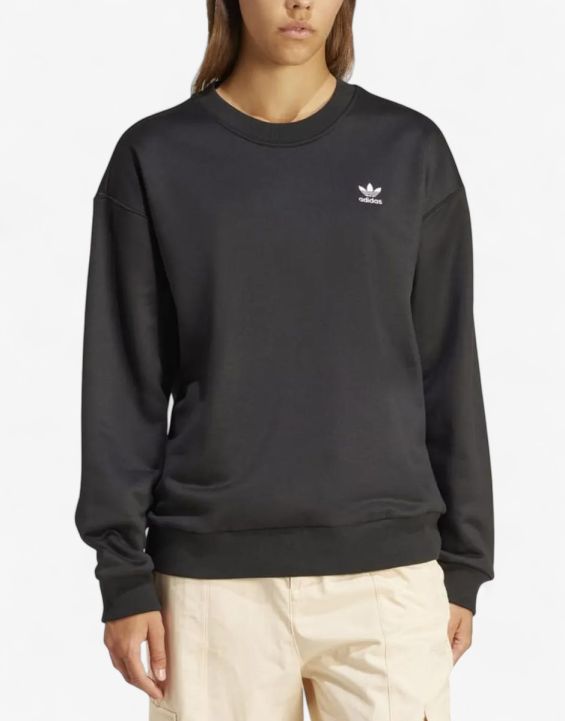 'ADIDAS Originals Trefoil Loose Crew Sweatshirt Black 'ADIDAS Originals Trefoil Loose Crew Sweatshirt Black