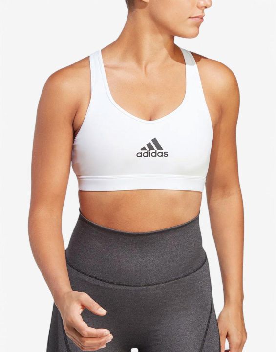 'ADIDAS PowerReact Training Medium Support Bra White