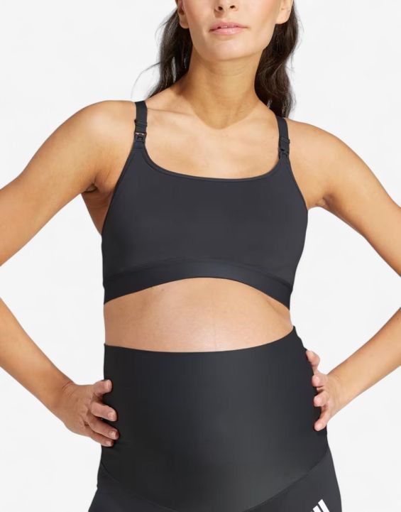 'ADIDAS Powerimpact Medium-Support Maternity Bra Black 'ADIDAS Powerimpact Medium-Support Maternity Bra Black