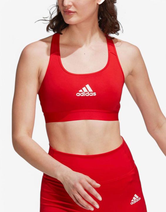 'ADIDAS Powerreact Training Medium-Support Bra Red