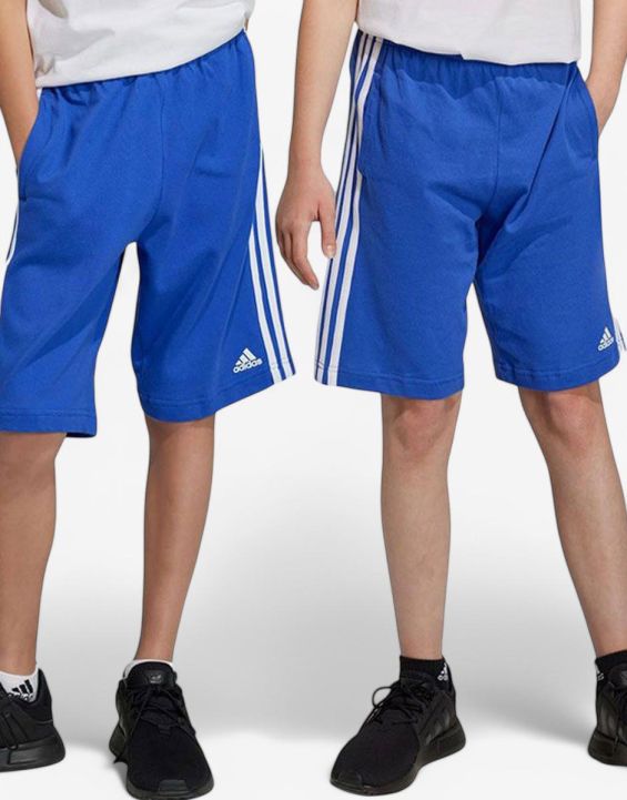 'ADIDAS Sportswear Essentials 3-Stripes Knit Shorts Blue