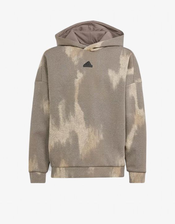 'ADIDAS Sportswear Future Icons Allover Print Hoodie Brown