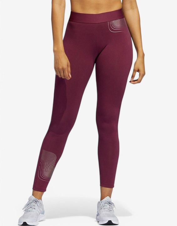 'ADIDAS Sportswear Holiday Shine Graphic Leggings Burgundy