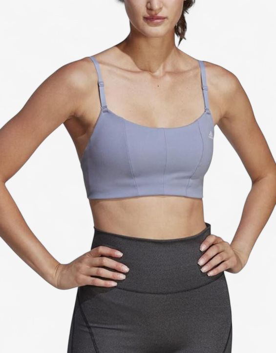 'ADIDAS Yoga Studio Light-Support Bra Silver Violet 'ADIDAS Yoga Studio Light-Support Bra Silver Violet