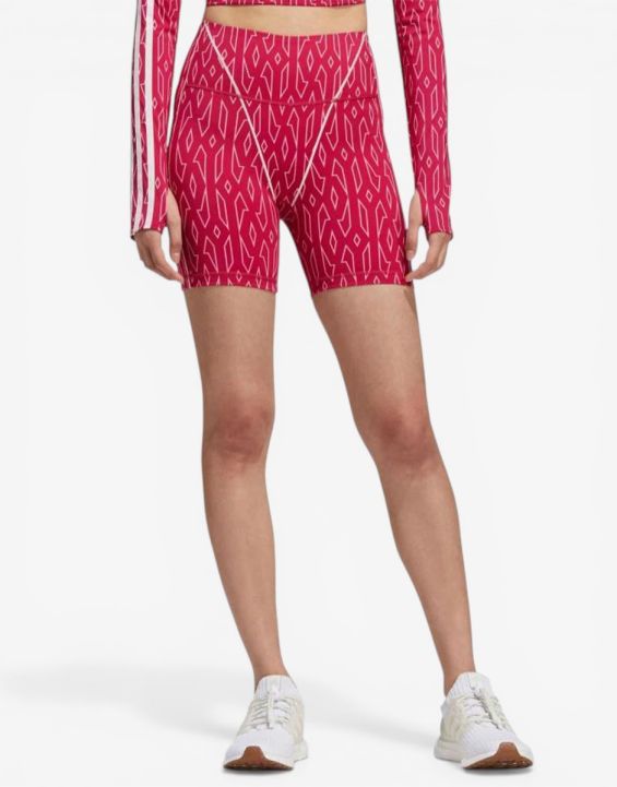 'ADIDAS x Ivy Park Monogram Cycling Tights Pink