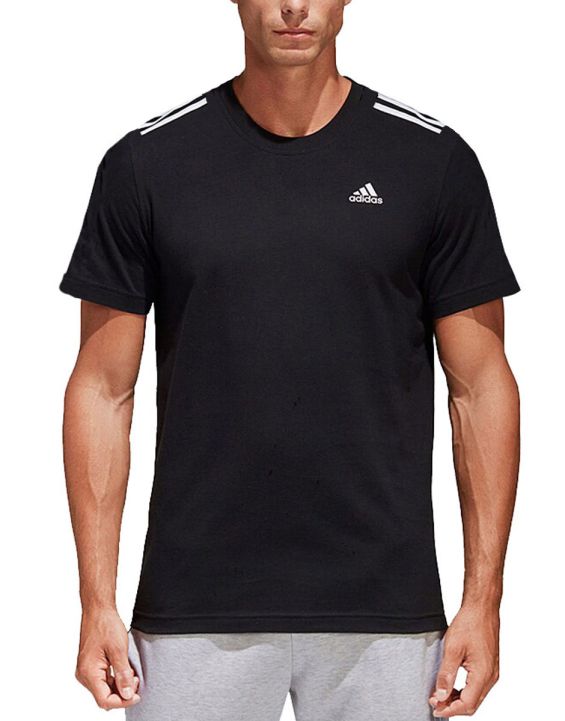 ADIDAS 3 Stripes Tee Black Dress4less ADIDAS 3 Stripes Tee Black Dress4less