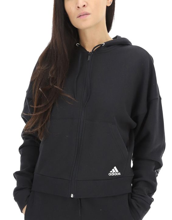 'ADIDAS Badge of Sport Back-Print Full-Zip Hoodie Black
