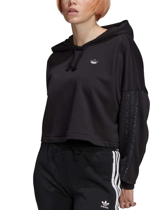 'ADIDAS Cropped Hoodie Black
