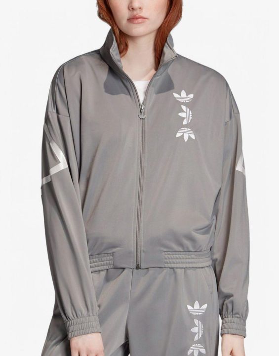 'ADIDAS Large Logo Track Jacket Charcoal Solid Grey/White
