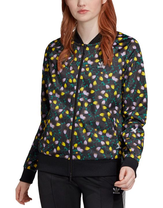 'ADIDAS Allover Print Trefoil Track Jacket Black