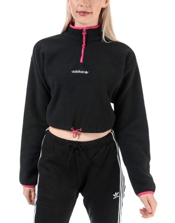 'ADIDAS Polar Fleece Crop Top Black