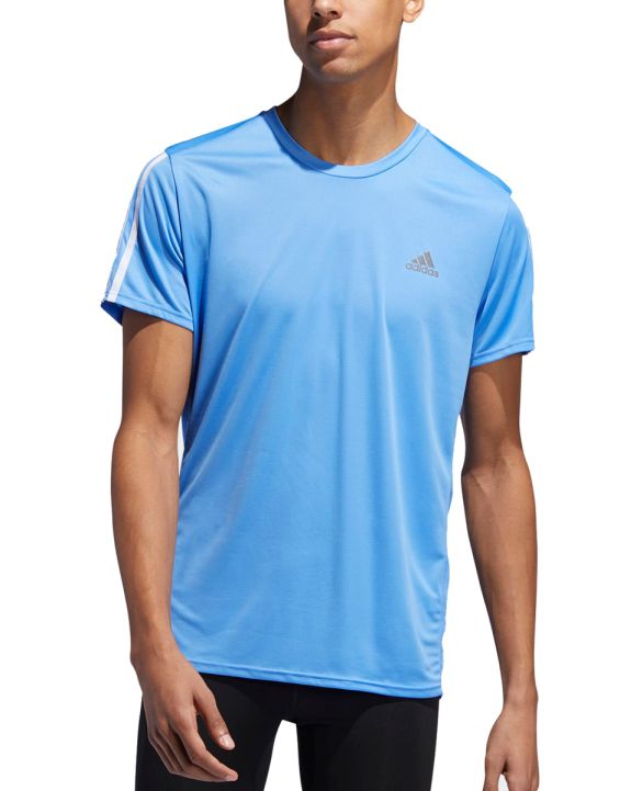 'ADIDAS Run It 3-Stripes Tee Blue