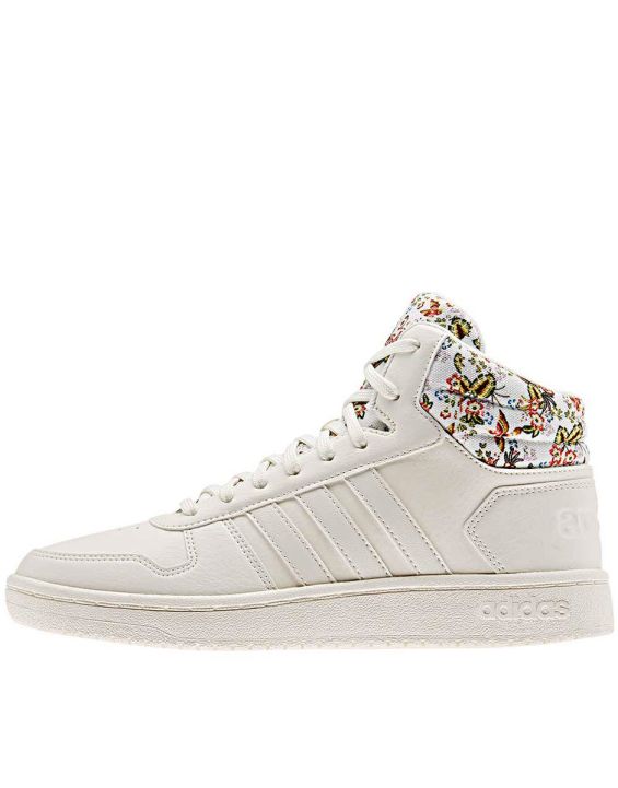 'ADIDAS Hoops 2.0 Mid Flower White