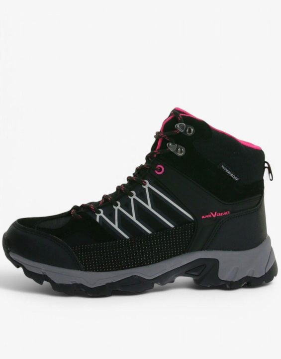 'BLACK CREVICE Trekking High-Cut Waterproof Shoes Black/Pink 'BLACK CREVICE Trekking High-Cut Waterproof Shoes Black/Pink