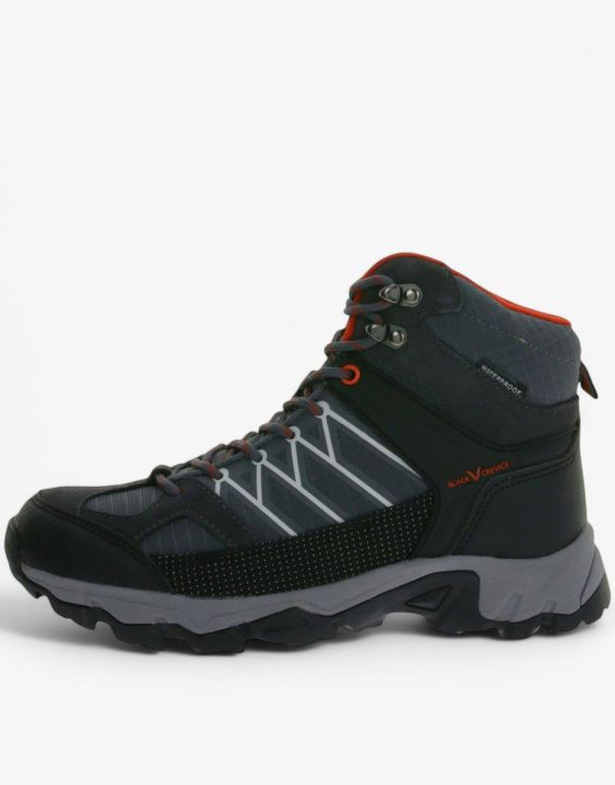 'BLACK CREVICE Trekking High-Cut Waterproof Shoes Black/Red 'BLACK CREVICE Trekking High-Cut Waterproof Shoes Black/Red