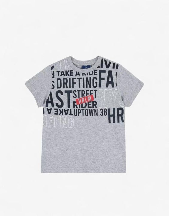 'CHICCO Boys Letters Tee Light Grey