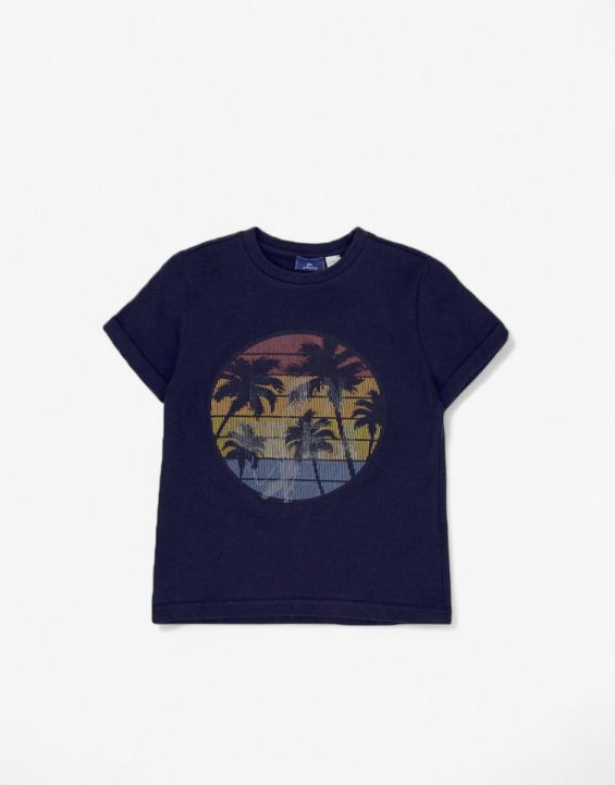 'CHICCO Boys Palms Tee Dark Blue