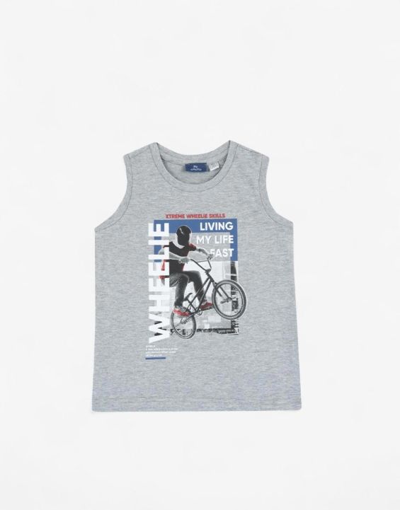 'CHICCO Boys Wheelie Tank Light Grey