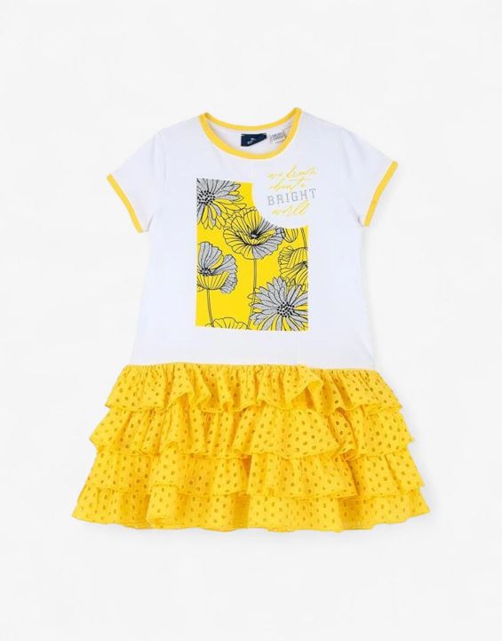 'CHICCO Girls Dress White/Yellow