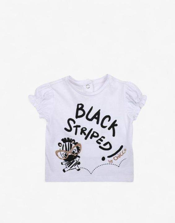 'CHICCO Girls Knitted Tee White Printed