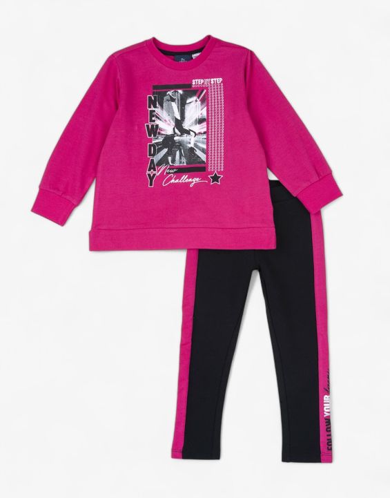 'CHICCO Girls Tracksuit Pink/Black