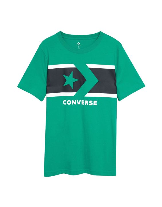 'CONVERSE Chest Stripe Star Chevron Tee Green