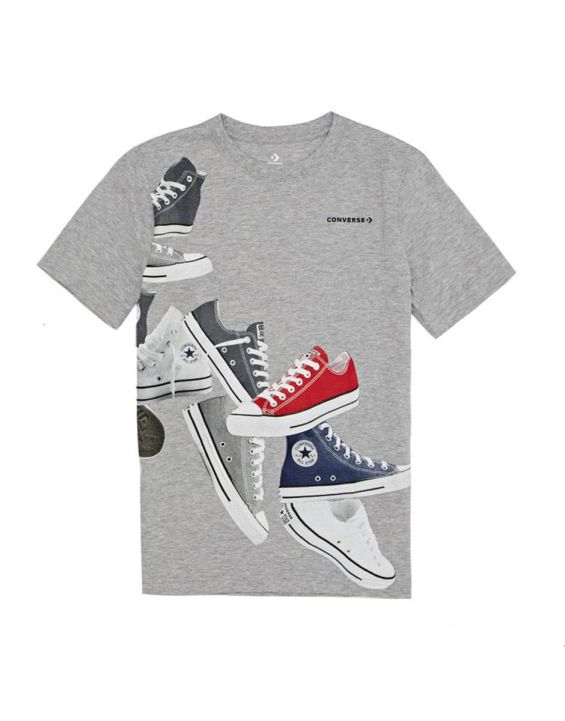 'CONVERSE Chucks Wrap Tee Dark Grey Heat