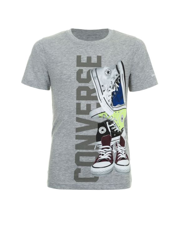 'CONVERSE Pile'em Up Sneaker Tee Grey