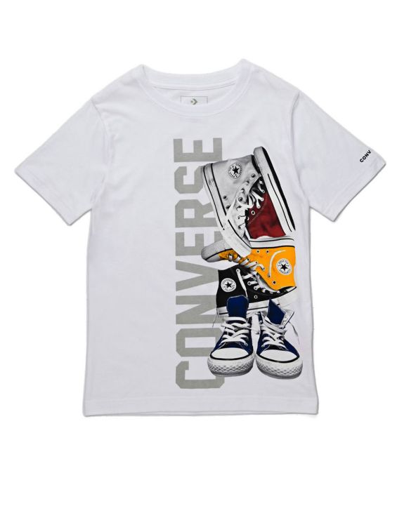 'CONVERSE Pile'em Up Sneaker Tee White