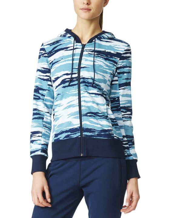 'ADIDAS Essential AOP Hoodie Blue