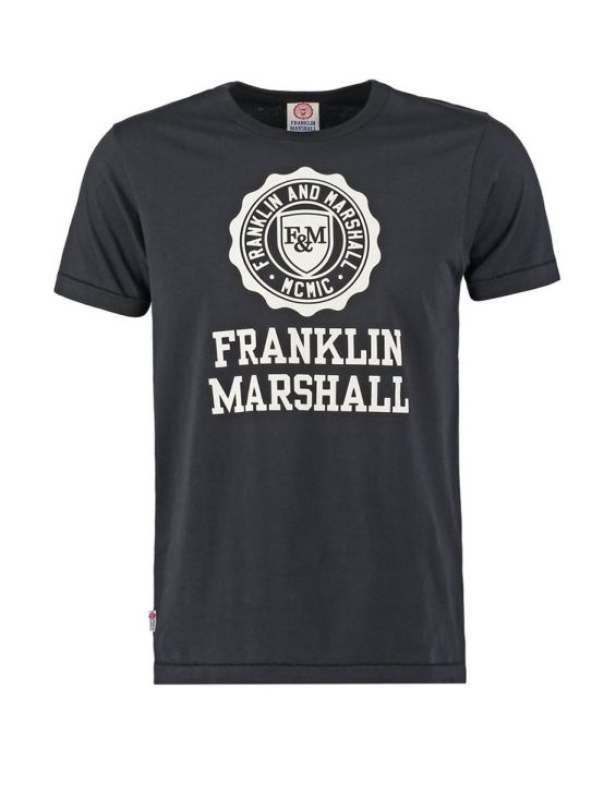 'FRANKLIN AND MARSHALL Logo Tee Black