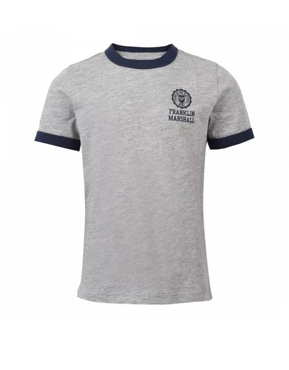 'FRANKLIN AND MARSHALL Retro Logo Ringer Grey