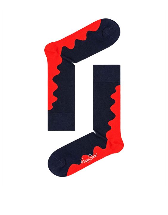 'HAPPY SOCKS Wave Sock Black/Red