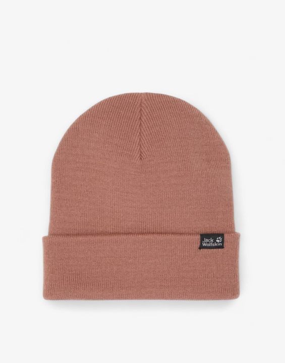 'JACK WOLFSKIN Ribbed Beanie Pink