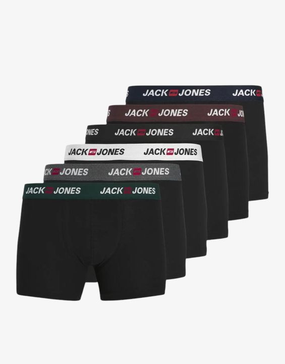 'JACK&JONES Jaccorp Logo Boxer Briefs All Black 6 Pack