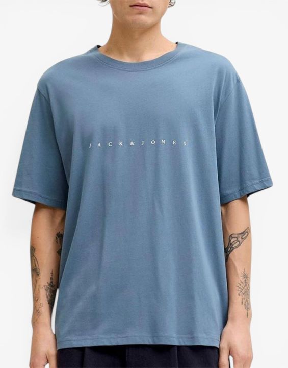 'JACK&JONES Jjestar Relaxed Fit Tee Blue