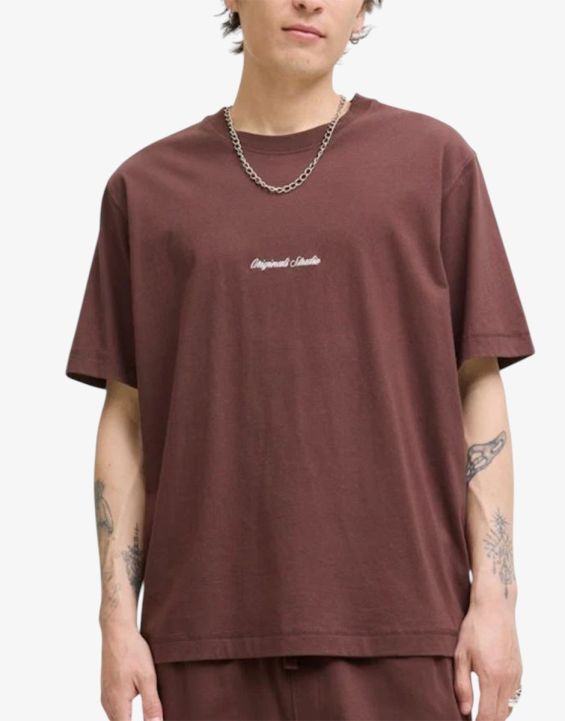 JACK&JONES Jornorrebro EMB Tee SS Crew Neck Noos Red