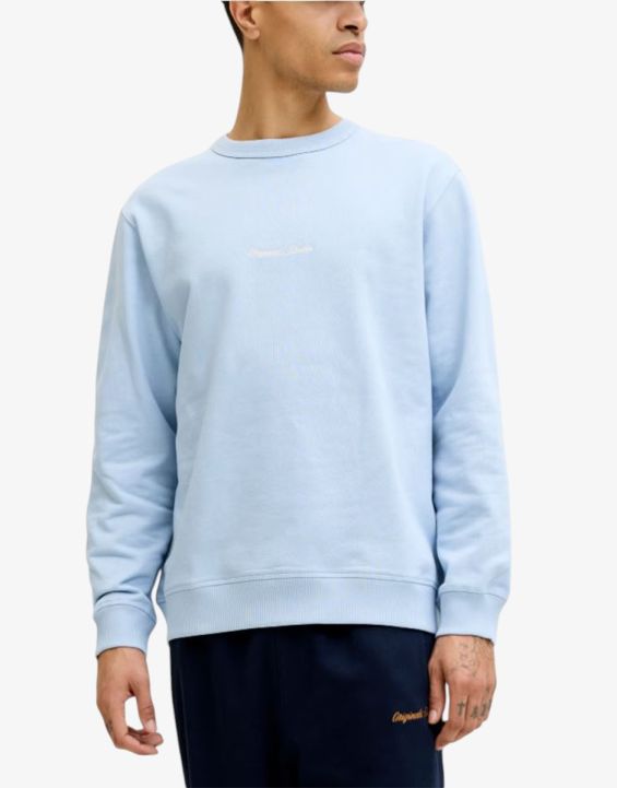'JACK&JONES Jornorrebro Emb Sweat Crew Noos Cashmire Blue