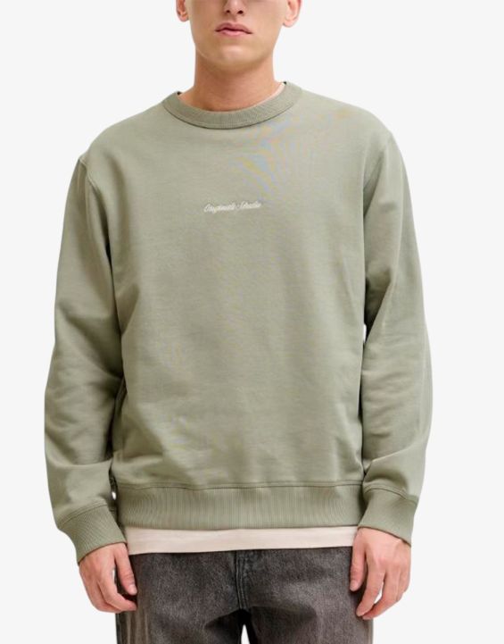 'JACK&JONES Jornorrebro Emb Sweat Crew Noos Seagrass 